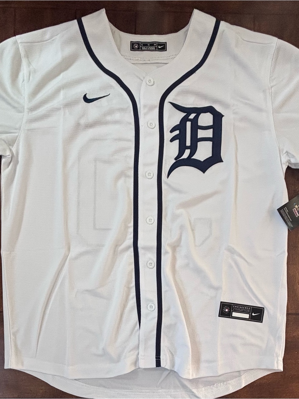 Detroit Tigers Kerry Carpenter Adult XL White Home Jersey NWT